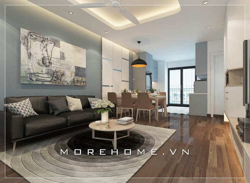 Thiết kế phòng khách liền phòng ăn đẹp
